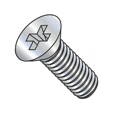 Usa Industrials M2-0.40 x 3 mm Phillips Flat Machine Screw, Zinc Plated Steel BULK-SCRW-9165